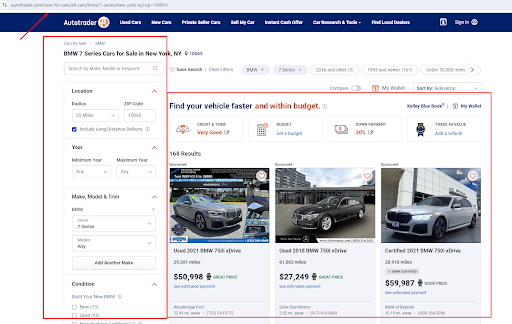 autotrader cars data scraper