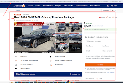 autotrader cars web scraping