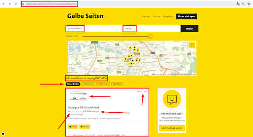 Gelbe Seiten data scraper