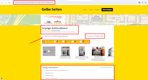 Gelbe Seiten web scraper