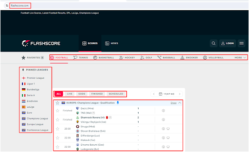 flashscore data scraper