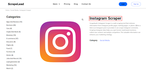 Instagram scraping