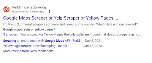 google map scraper reddit