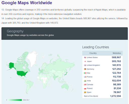 google map worldwide