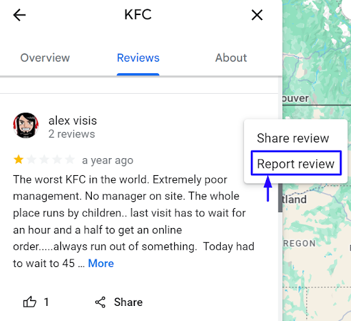 how to remove a review from google business