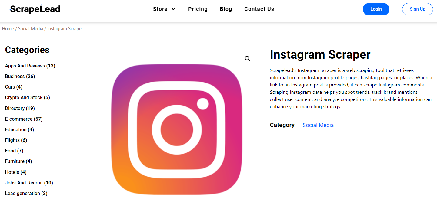 instragram scraper