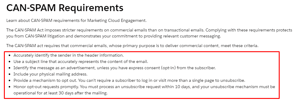 can-spam requirement