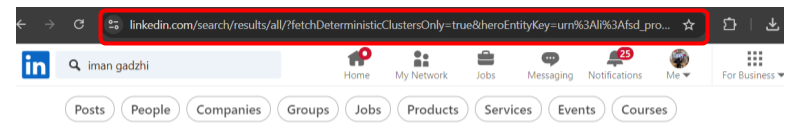 linkdin search url