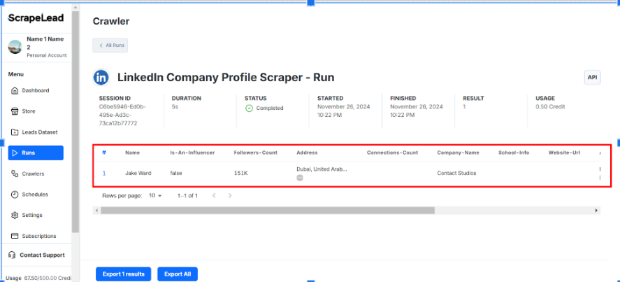 Jake Ward’s profile as our example