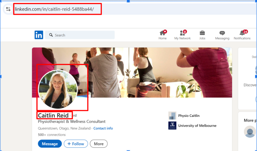 Caitlin Reid Her LinkedIn URL