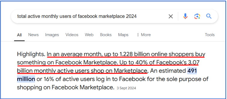 Facebook total users 1