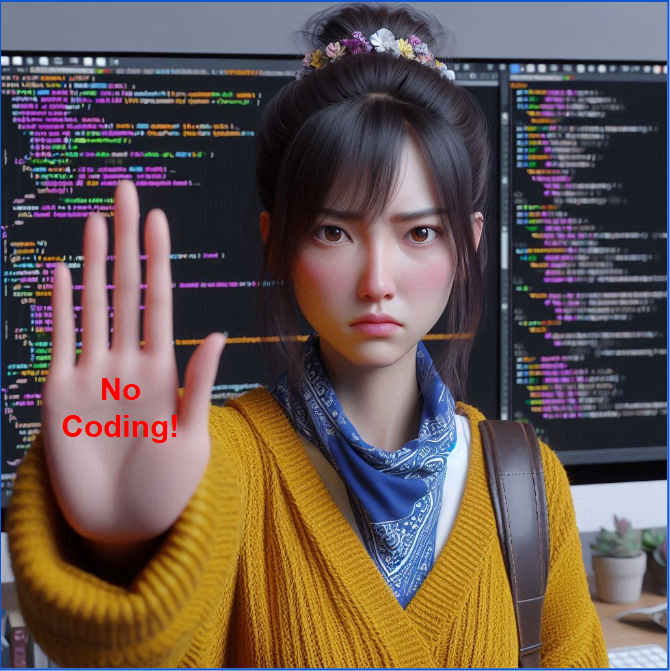 No coding!