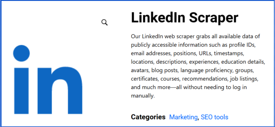 Our LinkedIn scraper