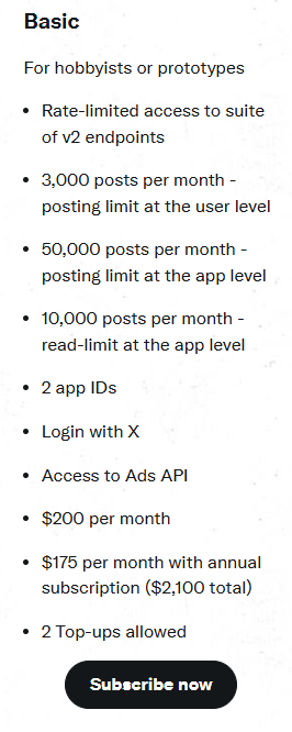 basic api pricing