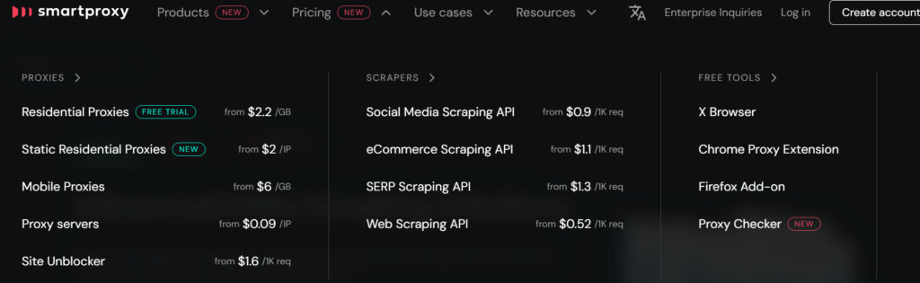 smartproxy pricing