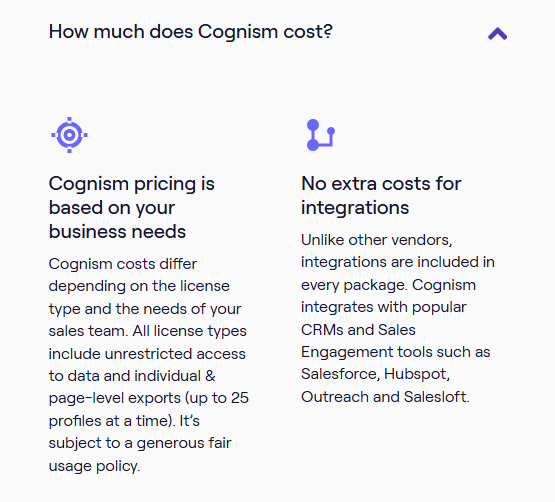 Cognism pricing