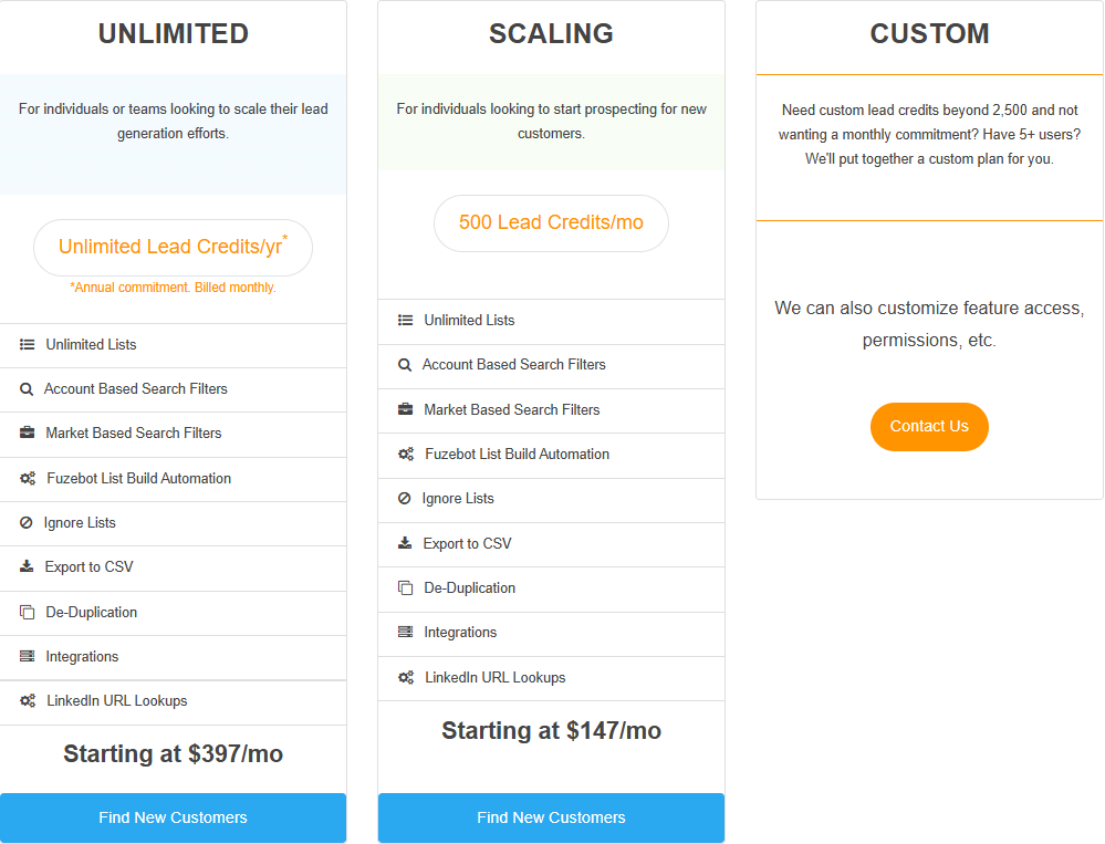 LeadFuze pricing