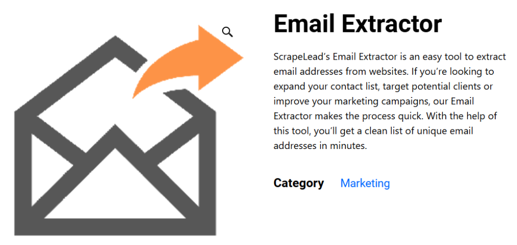 ScrapeLead's email extractor