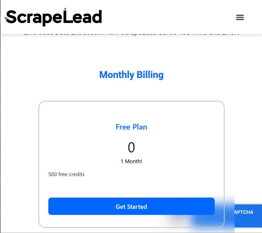 Scrapelead free plan