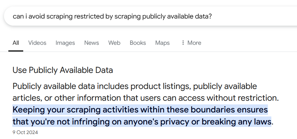 Use publicly available data