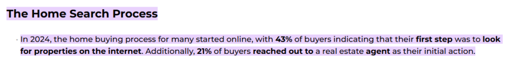 home search process