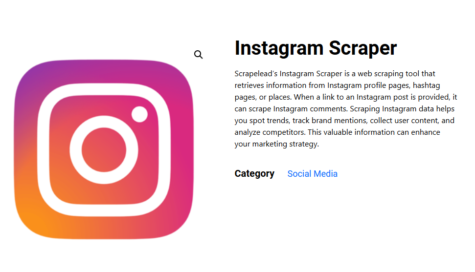 instagram scraper