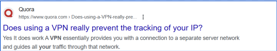 use a vpn quora