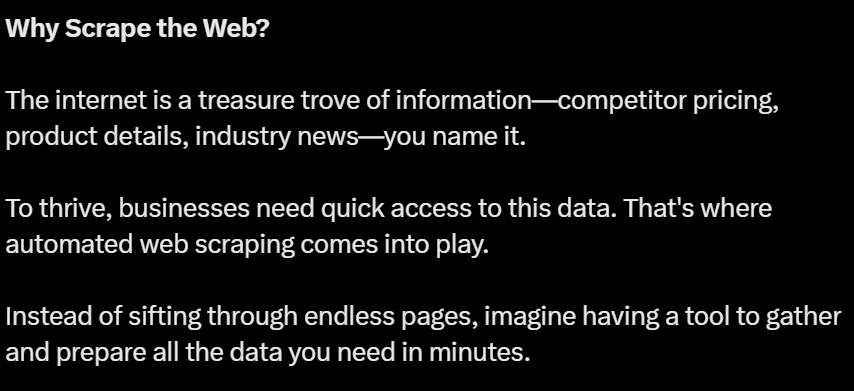 Why scrape the web