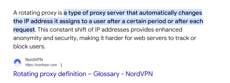 rotating proxies for IP blocking