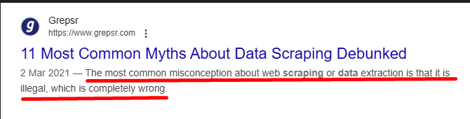 web scraping is not illegal