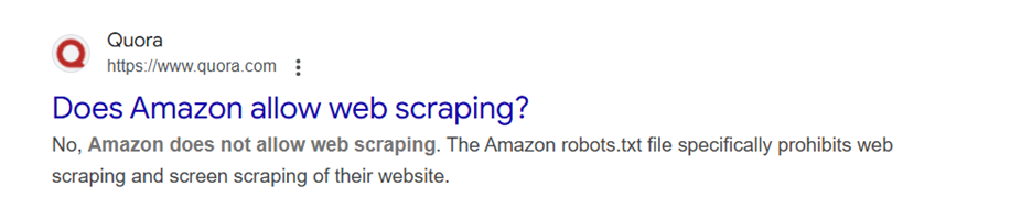 Does amazon allow web scraping