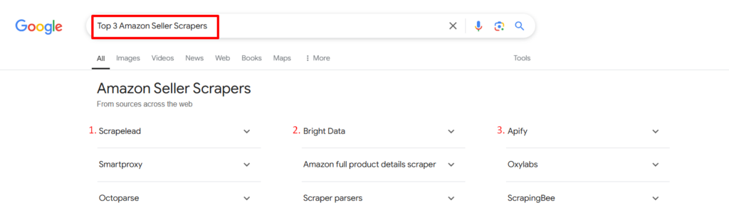 Top 3 Amazon Seller Scrapers