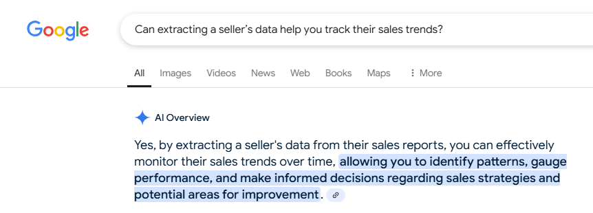 extracting a seller’s data to help you track their sales trends