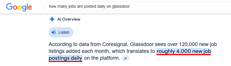 how many jobs are posted daily on glassdoor