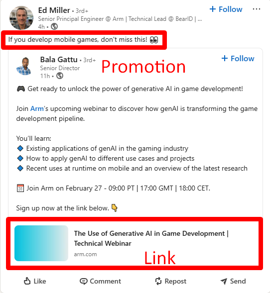 link and promotion