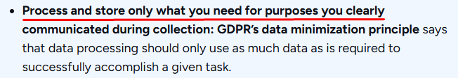 gdpr data minimization law