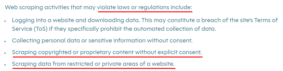 scraping private data