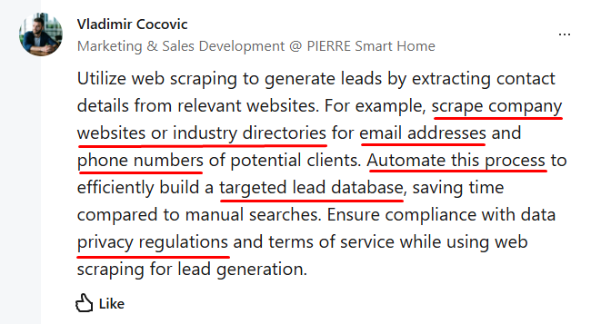 web scraping for lead generation