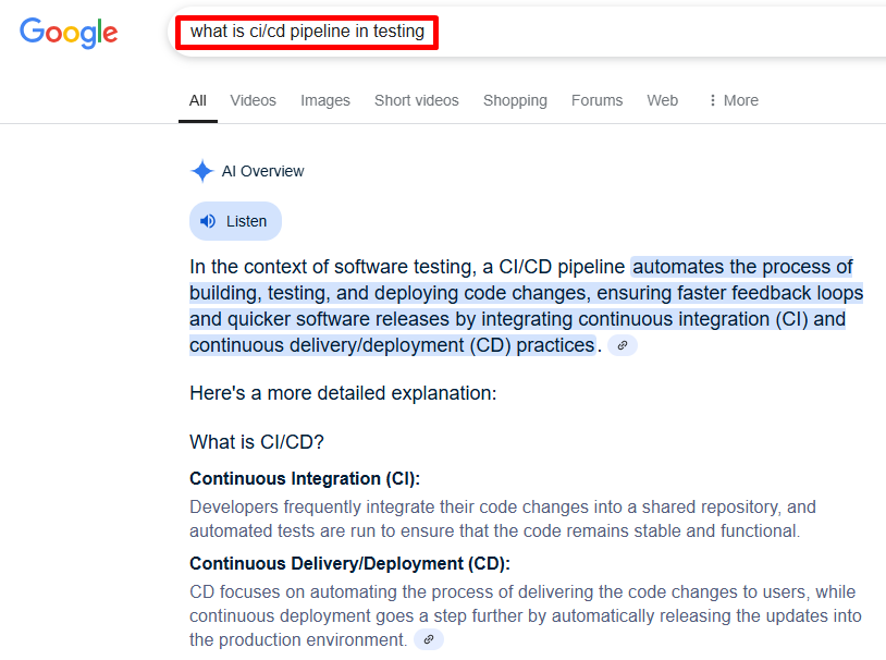 what is cicd pipeline in testing
