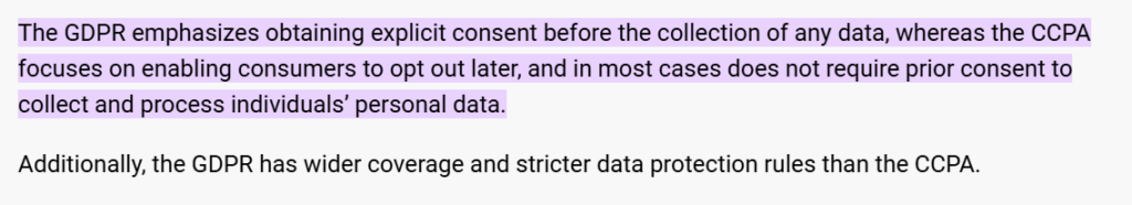 GDPR and CCPA rules