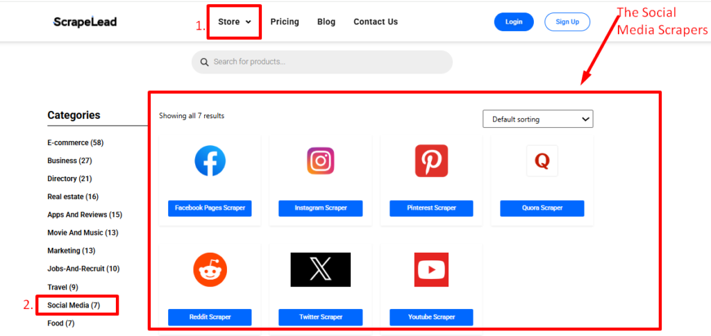 SL Social Media Scrapers