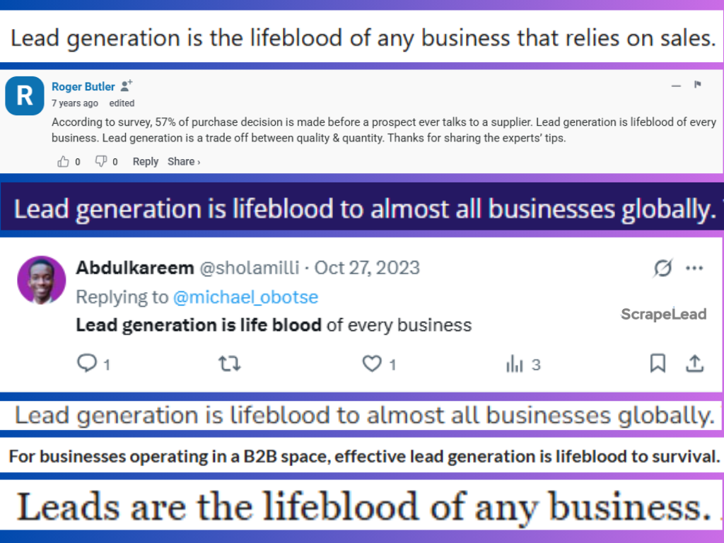 Lead generation is the lifeblood of any business
