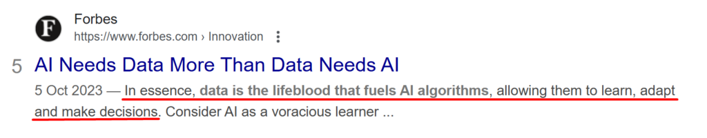 AI needs data